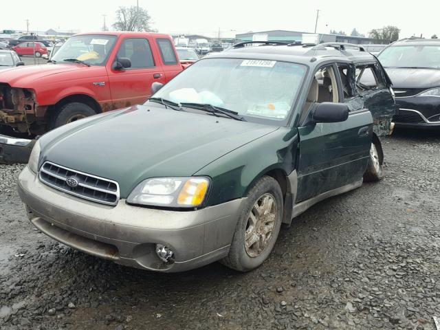 4S3BH675217601053 - 2001 SUBARU LEGACY OUT GREEN photo 2