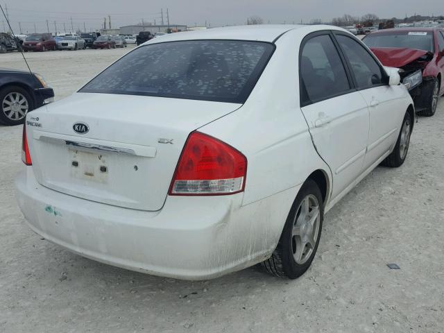 KNAFE221795623951 - 2009 KIA SPECTRA EX WHITE photo 4