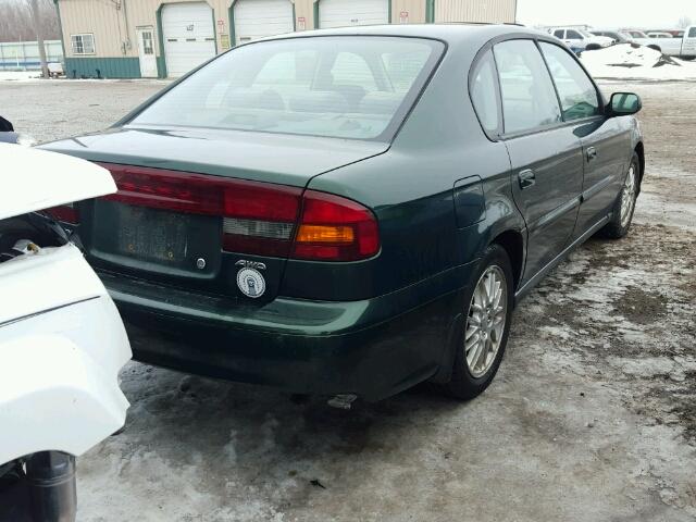 4S3BE635437205059 - 2003 SUBARU LEGACY L GREEN photo 4