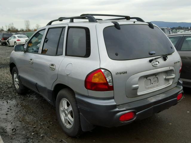 KM8SC73D32U138453 - 2002 HYUNDAI SANTA FE G SILVER photo 3