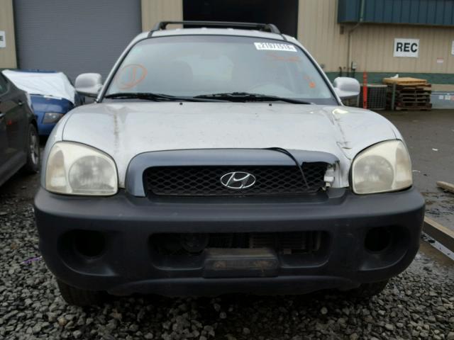 KM8SC73D32U138453 - 2002 HYUNDAI SANTA FE G SILVER photo 9