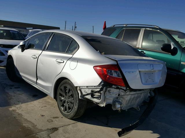 2HGFB2F53CH556131 - 2012 HONDA CIVIC LX SILVER photo 3