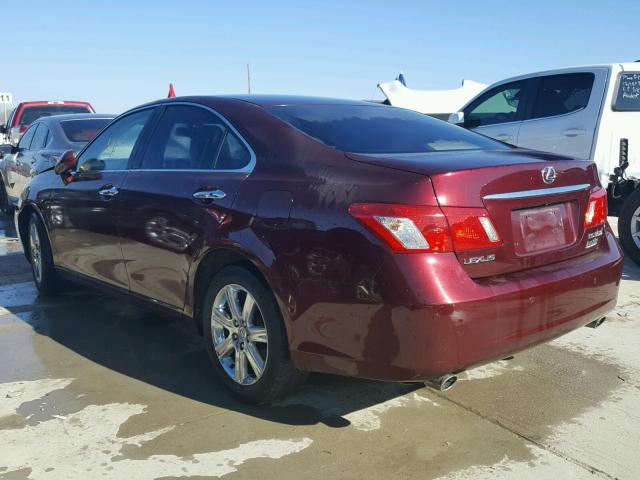 JTHBJ46G182236771 - 2008 LEXUS ES 350 BURGUNDY photo 3