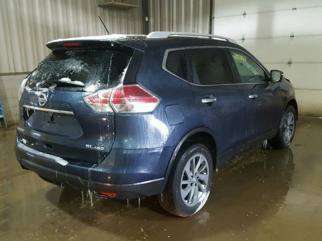 5N1AT2MV8GC884075 - 2016 NISSAN ROGUE S BLUE photo 4