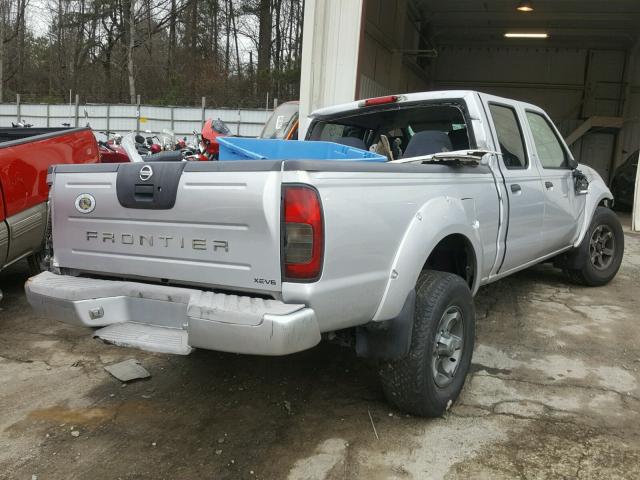 1N6ED29X54C450024 - 2004 NISSAN FRONTIER C SILVER photo 4