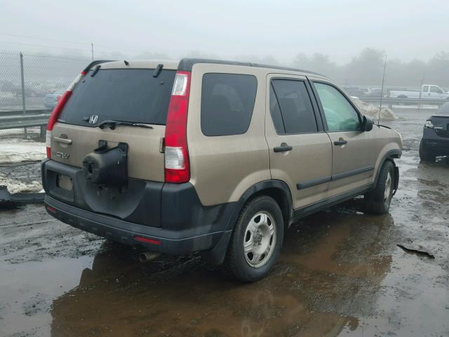 JHLRD68586C002989 - 2006 HONDA CR-V LX GOLD photo 4