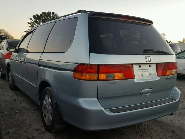 5FNRL18854B133181 - 2004 HONDA ODYSSEY EX BLUE photo 3