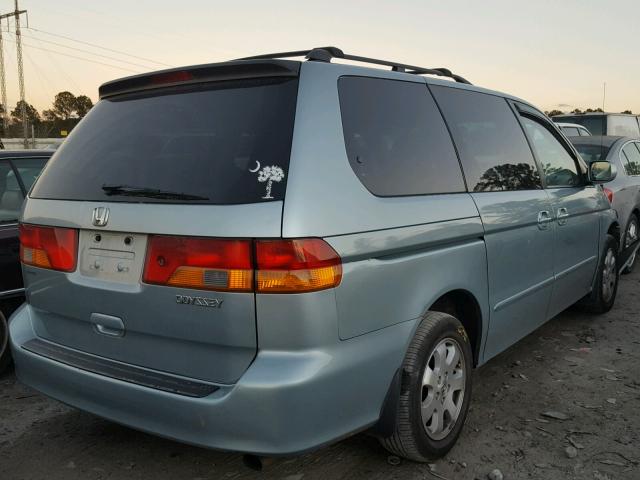 5FNRL18854B133181 - 2004 HONDA ODYSSEY EX BLUE photo 4