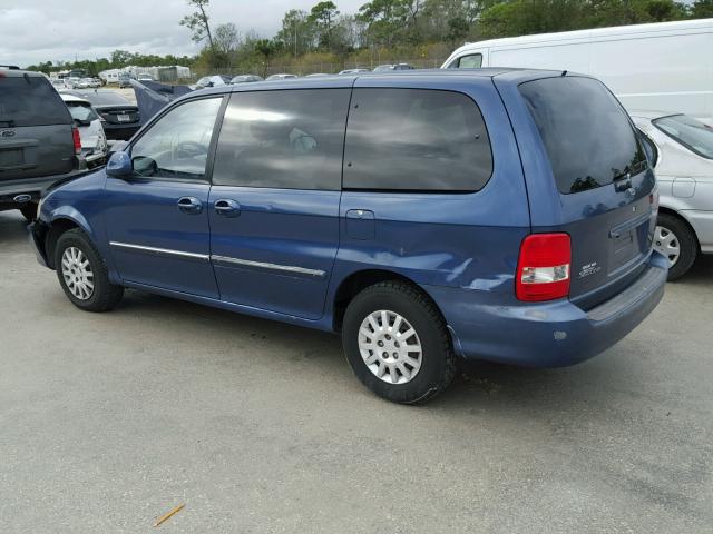 KNDUP131036357574 - 2003 KIA SEDONA EX BLUE photo 3