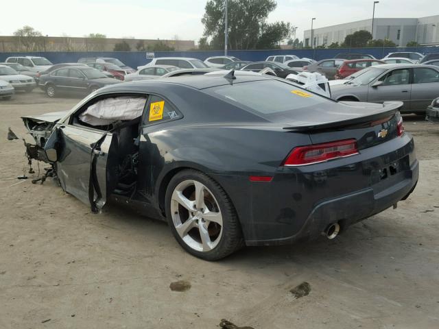 2G1FK1EJ0E9254003 - 2014 CHEVROLET CAMARO 2SS BLACK photo 3