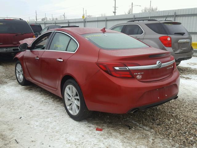 2G4GN5EX2E9214192 - 2014 BUICK REGAL PREM RED photo 3