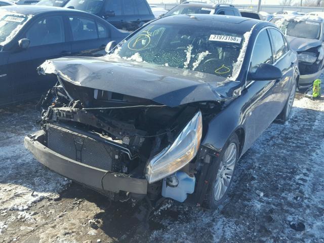 2G4GW5EV3B9187866 - 2011 BUICK REGAL CXL GRAY photo 2