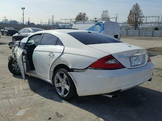 WDDDJ75X86A037321 - 2006 MERCEDES-BENZ CLS 500C WHITE photo 3