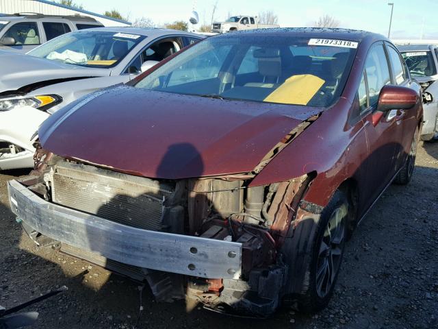19XFB2F8XEE261261 - 2014 HONDA CIVIC EX მუქწითელი ფოტო 2