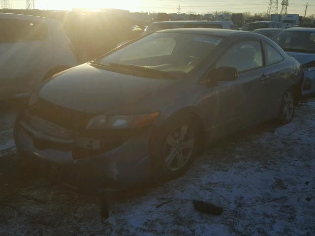 2HGFG12846H548409 - 2006 HONDA CIVIC EX BLUE photo 2