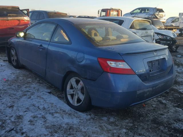 2HGFG12846H548409 - 2006 HONDA CIVIC EX BLUE photo 3