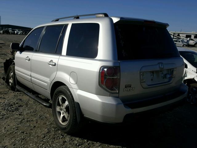 5FNYF28776B022537 - 2006 HONDA PILOT EX SILVER photo 3