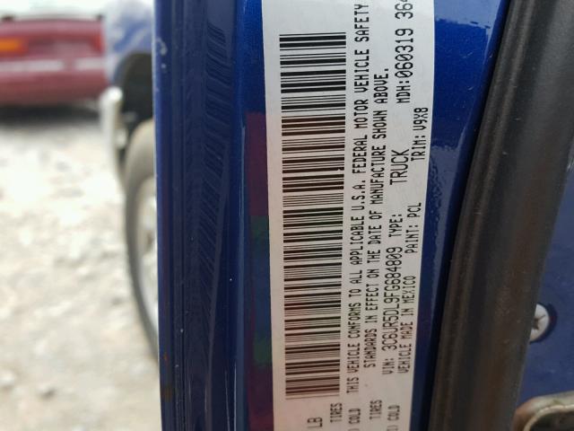 3C6UR5DL9FG684809 - 2015 RAM 2500 SLT BLUE photo 10