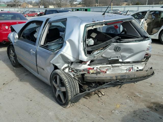 WVWBS21JX1W162545 - 2001 VOLKSWAGEN GOLF GL SILVER photo 3