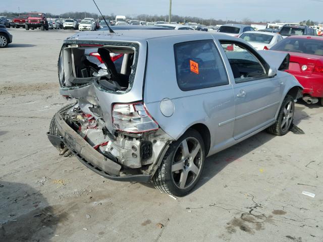 WVWBS21JX1W162545 - 2001 VOLKSWAGEN GOLF GL SILVER photo 4