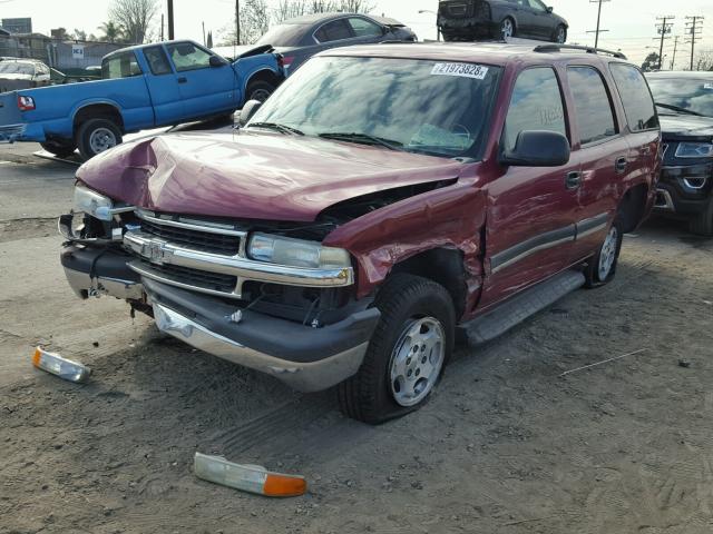 1GNEC13V44R297843 - 2004 CHEVROLET TAHOE C150 BURGUNDY photo 2