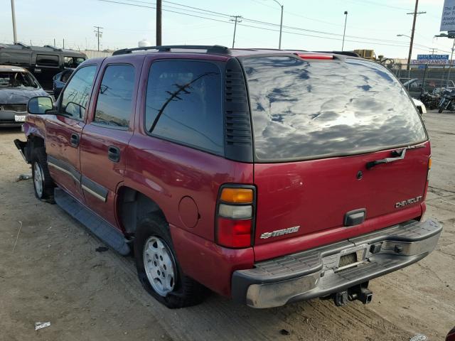 1GNEC13V44R297843 - 2004 CHEVROLET TAHOE C150 BURGUNDY photo 3