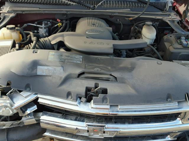 1GNEC13V44R297843 - 2004 CHEVROLET TAHOE C150 BURGUNDY photo 7