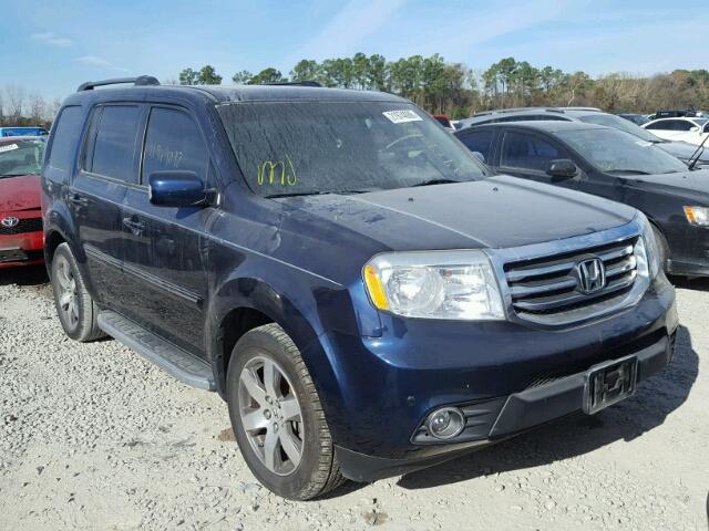 5FNYF3H95DB018362 - 2013 HONDA PILOT TOUR BLUE photo 1