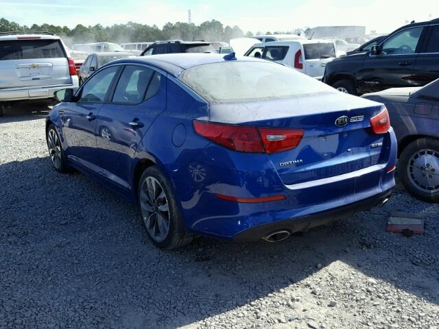 5XXGR4A78FG387668 - 2015 KIA OPTIMA SX BLUE photo 3