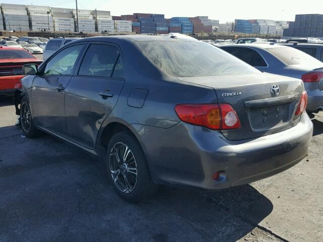 1NXBU4EE7AZ246994 - 2010 TOYOTA COROLLA BA CHARCOAL photo 3