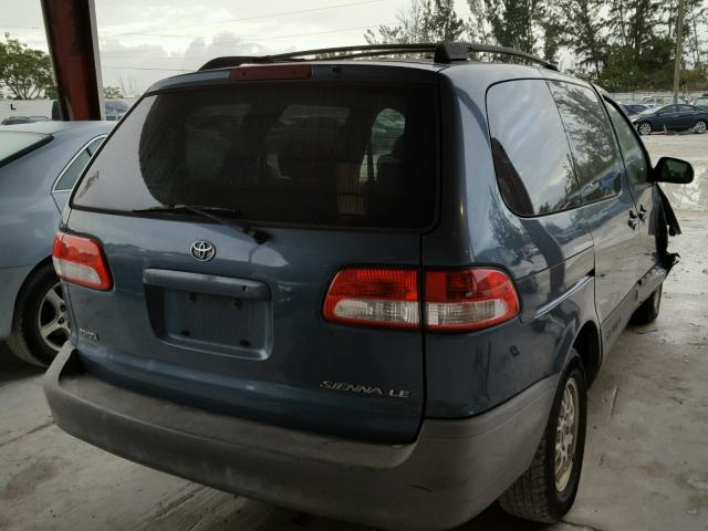 4T3ZF13C72U440569 - 2002 TOYOTA SIENNA LE BLUE photo 4