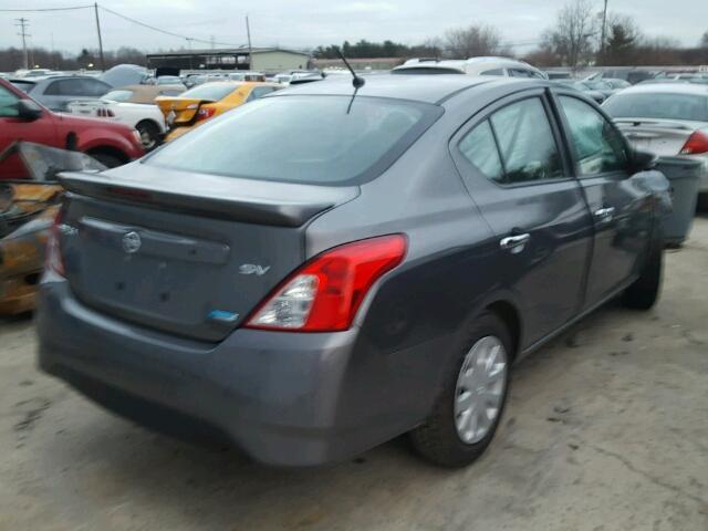 3N1CN7AP7GL819106 - 2016 NISSAN VERSA S GRAY photo 4