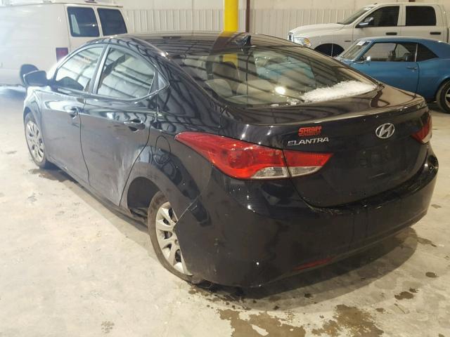 5NPDH4AE0BH021545 - 2011 HYUNDAI ELANTRA GL BLACK photo 3