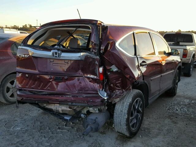 2HKRM3H47GH518477 - 2016 HONDA CR-V SE BURGUNDY photo 4