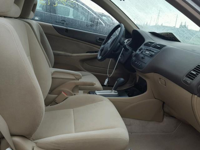 1HGEM22973L013091 - 2003 HONDA CIVIC EX BEIGE photo 5
