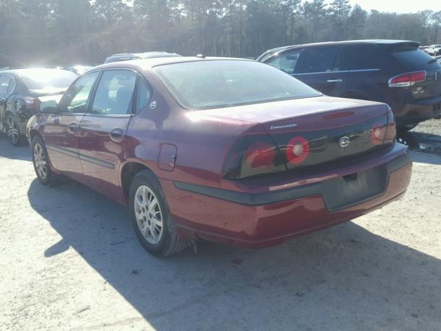 2G1WF52E059189494 - 2005 CHEVROLET IMPALA MAROON photo 3