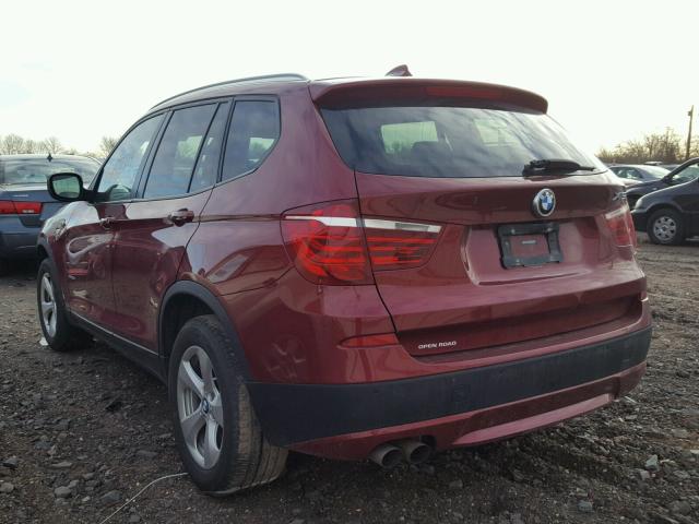 5UXWX5C59CL723888 - 2012 BMW X3 XDRIVE2 RED photo 3