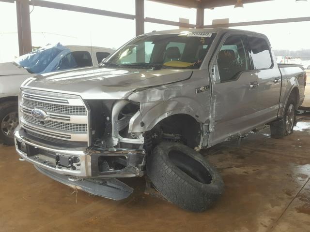 1FTEW1EG1FFB37339 - 2015 FORD F150 SUPER SILVER photo 2