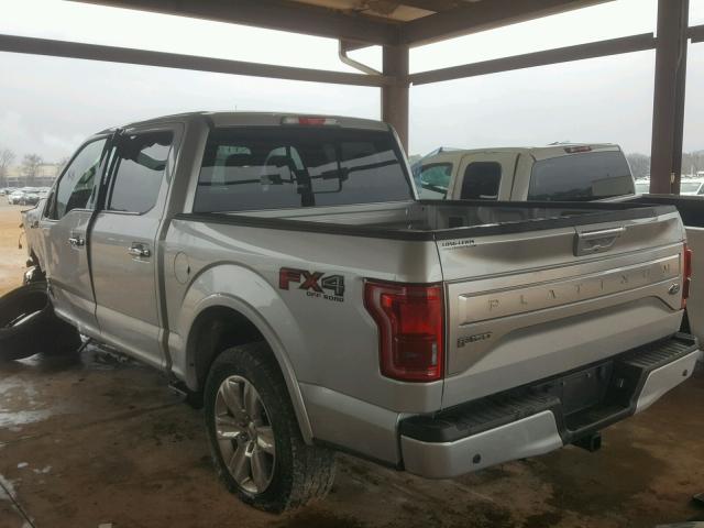 1FTEW1EG1FFB37339 - 2015 FORD F150 SUPER SILVER photo 3