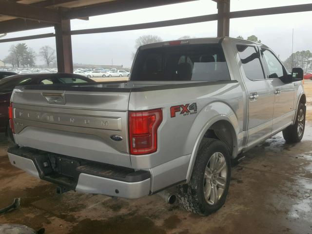 1FTEW1EG1FFB37339 - 2015 FORD F150 SUPER SILVER photo 4