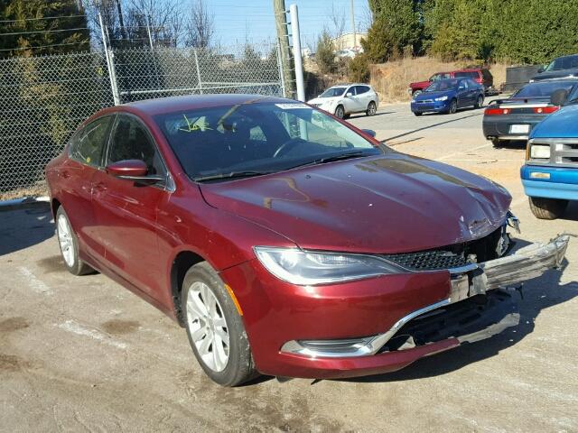 1C3CCCAB4FN633414 - 2015 CHRYSLER 200 LIMITE BURGUNDY photo 1