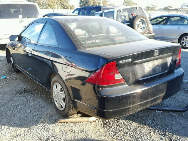 1HGEM215X3L023094 - 2003 HONDA CIVIC LX BLACK photo 3