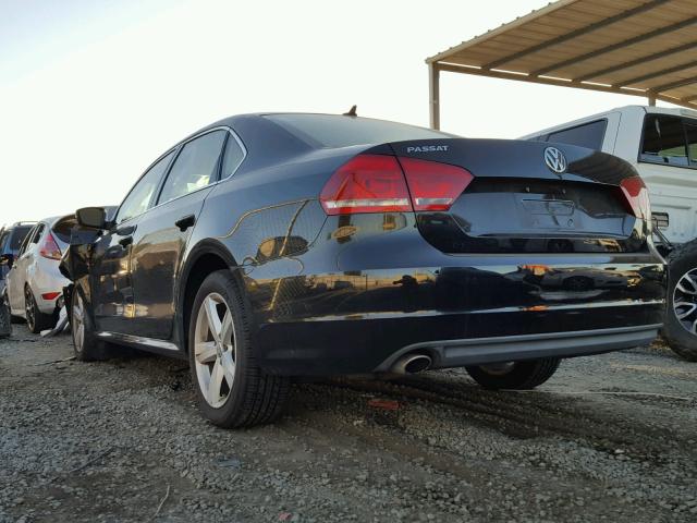 1VWBP7A37DC043788 - 2013 VOLKSWAGEN PASSAT SE BLACK photo 3