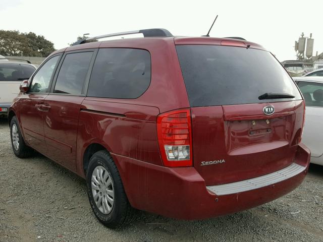 KNDMG4C70B6371270 - 2011 KIA SEDONA LX RED photo 3