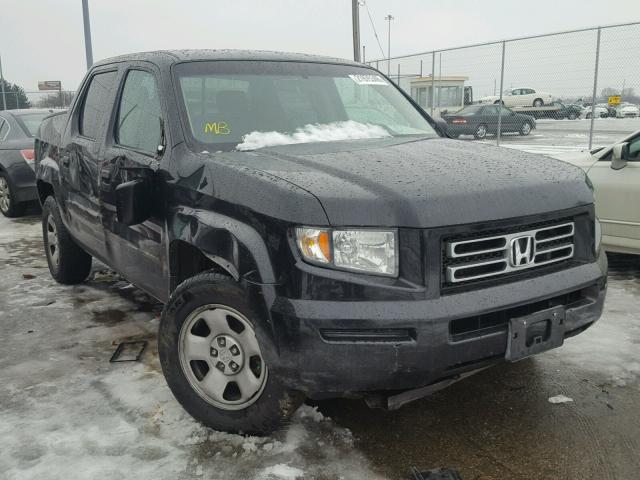 2HJYK16266H521641 - 2006 HONDA RIDGELINE BLACK photo 1