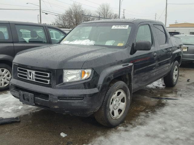 2HJYK16266H521641 - 2006 HONDA RIDGELINE BLACK photo 2