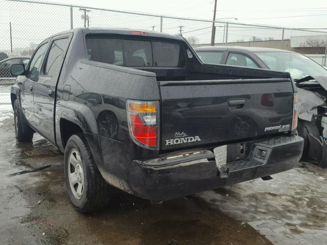 2HJYK16266H521641 - 2006 HONDA RIDGELINE BLACK photo 3