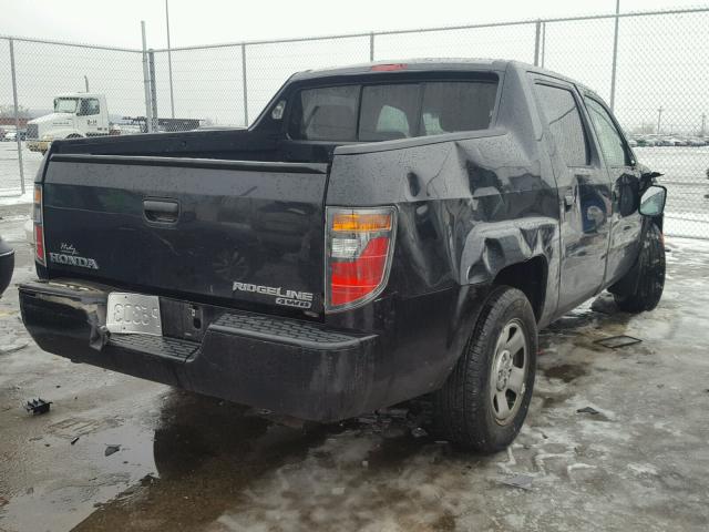 2HJYK16266H521641 - 2006 HONDA RIDGELINE BLACK photo 4