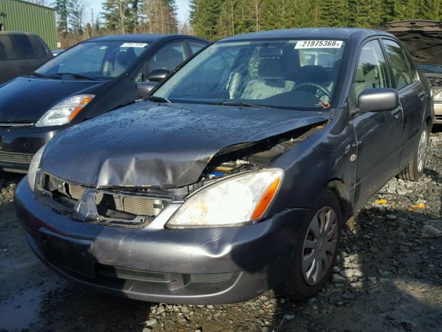 JA3AJ26EX6U064806 - 2006 MITSUBISHI LANCER ES GRAY photo 2