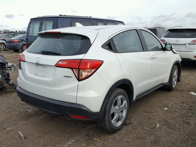 3CZRU6H34GM755070 - 2016 HONDA HR-V LX WHITE photo 4